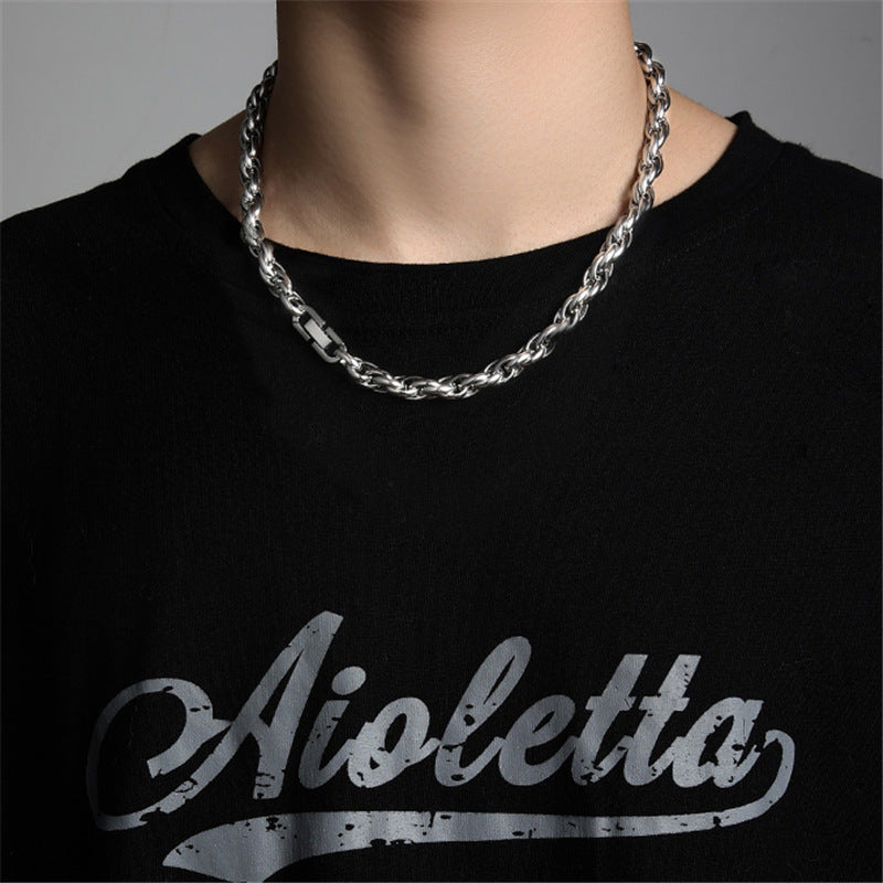 Men's Style High-grade Titanium Steel Chunky Chain Necklaces