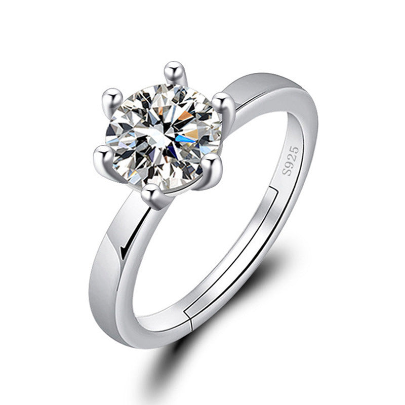 Female Open Diamond Niche Moissanite Luxury Rings