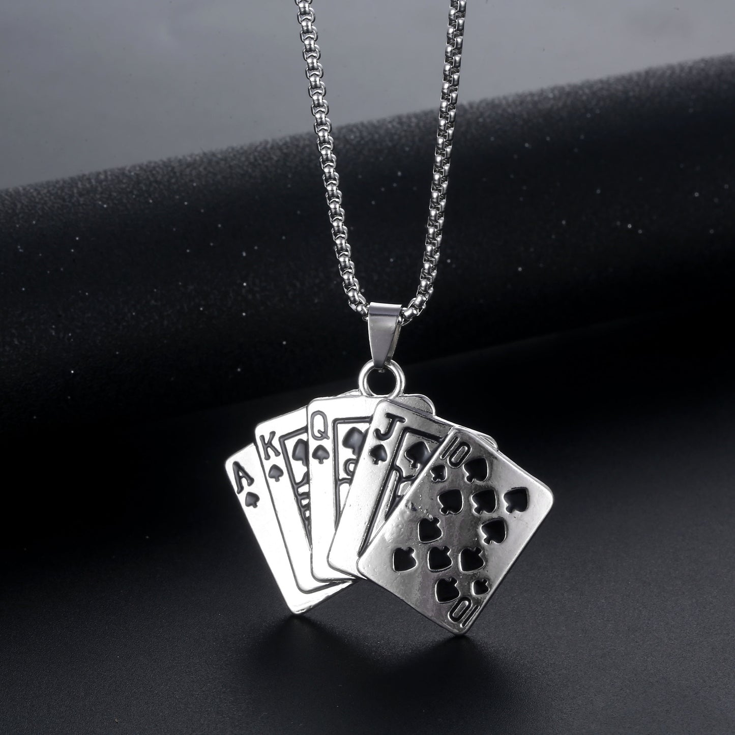 Women's & Men's & Full Diamond Playing Cards Jewelry Necklaces