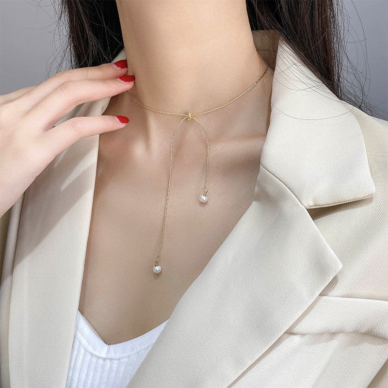 Women's Lace Short Pearl Niche Sexy Simple Necklaces