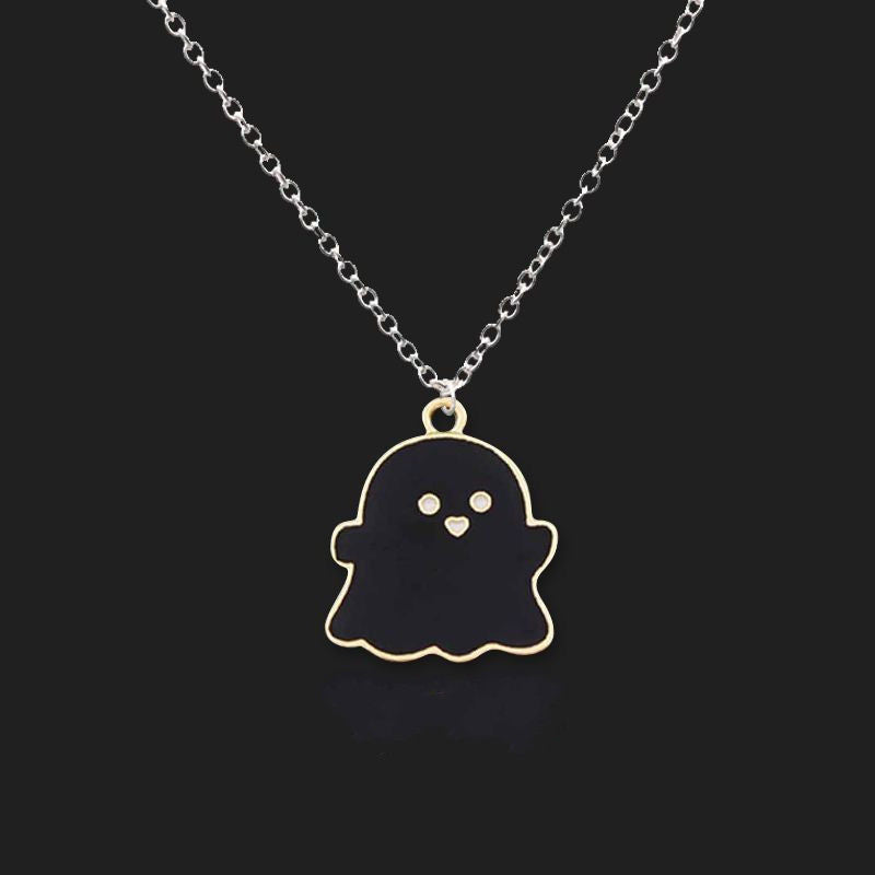 White Ghost Style Sweet Cool Creative Niche Necklaces