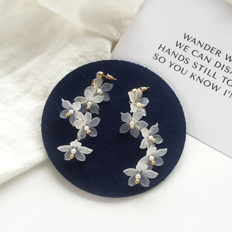 Women's Mori Style Flower Fairy Elegant Long Earrings