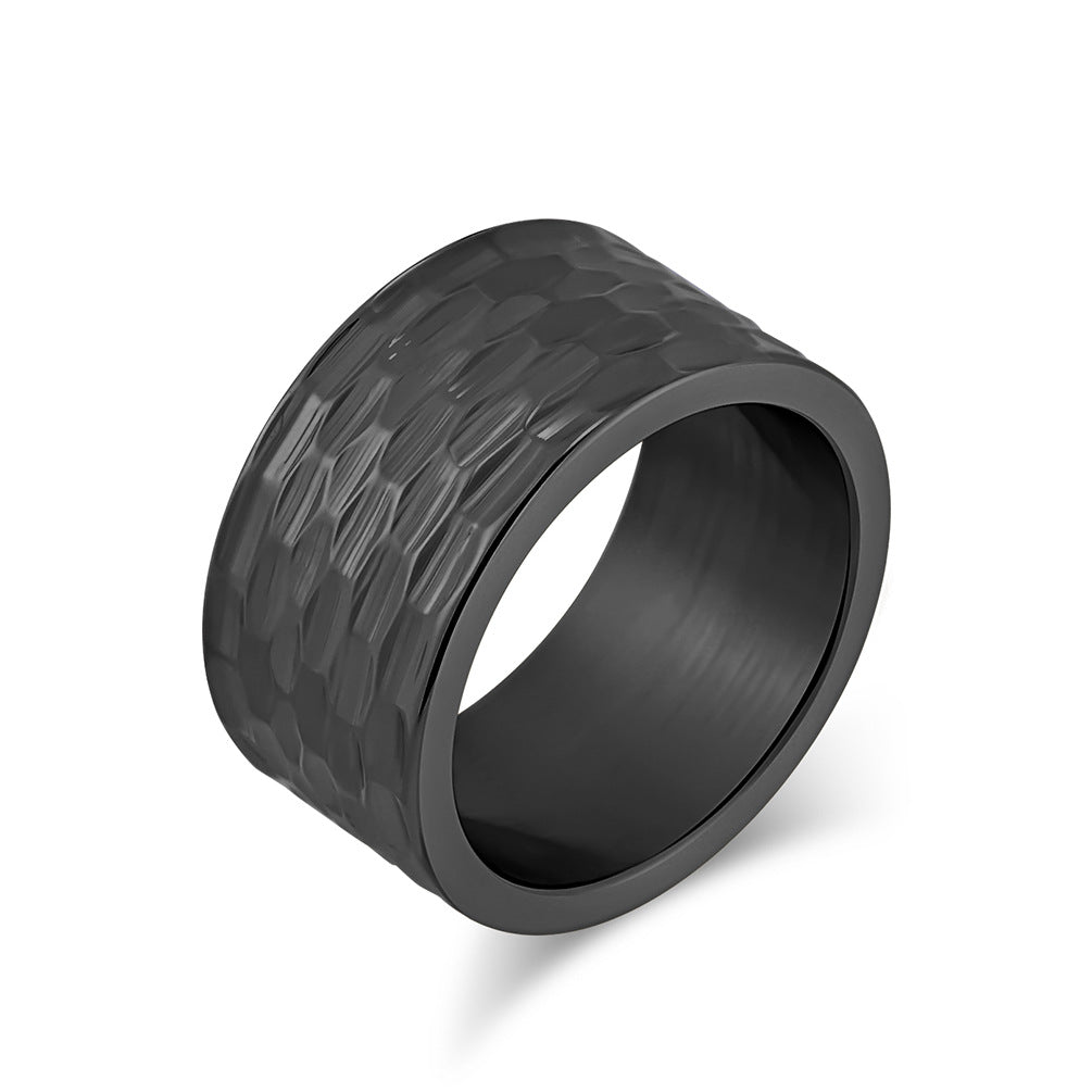 Men's Titanium Steel Domineering Niche Personality Hipster Rings