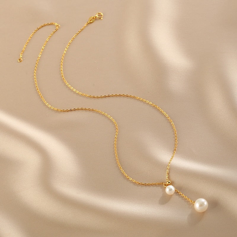 Luxury Fashion Design Pearl Clavicle Strong Light Necklaces