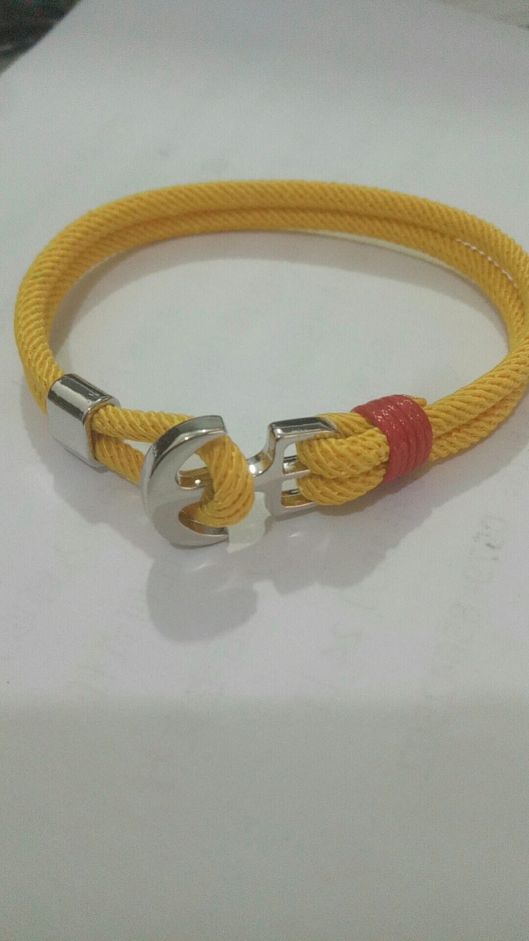 Bracelets à main en corde rouge, ancre de bateau de la marine, vie Milan