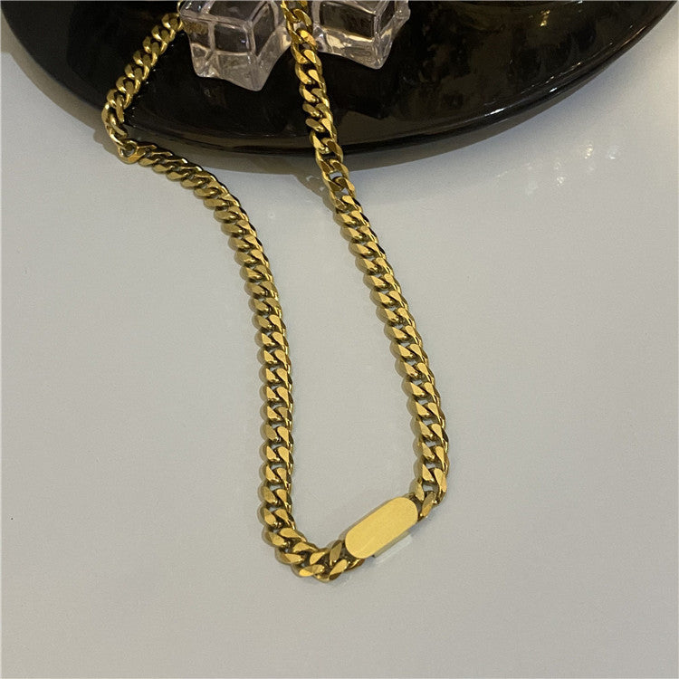 Women's Titanium Steel Light Luxury Unique No Color Fading Necklaces