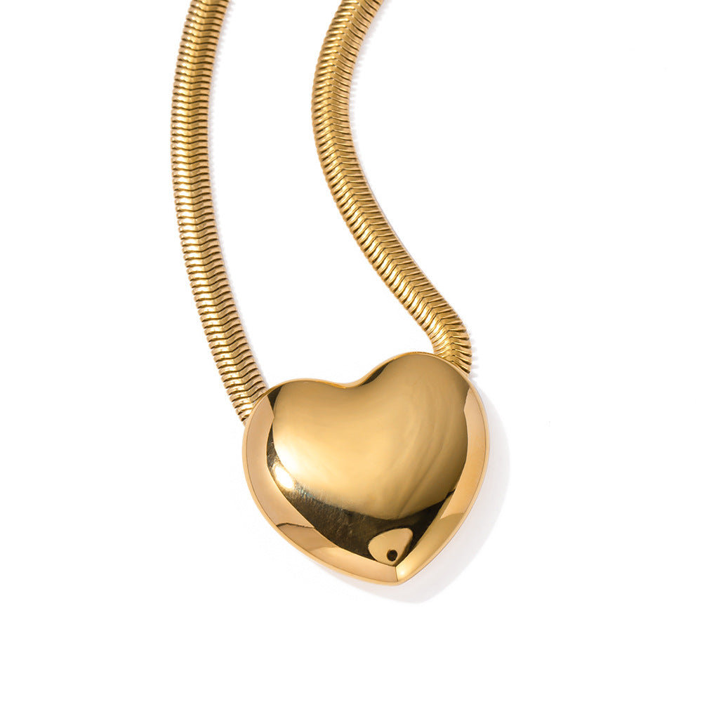 Heart Stainless Steel Temperament Clavicle Chain Necklaces