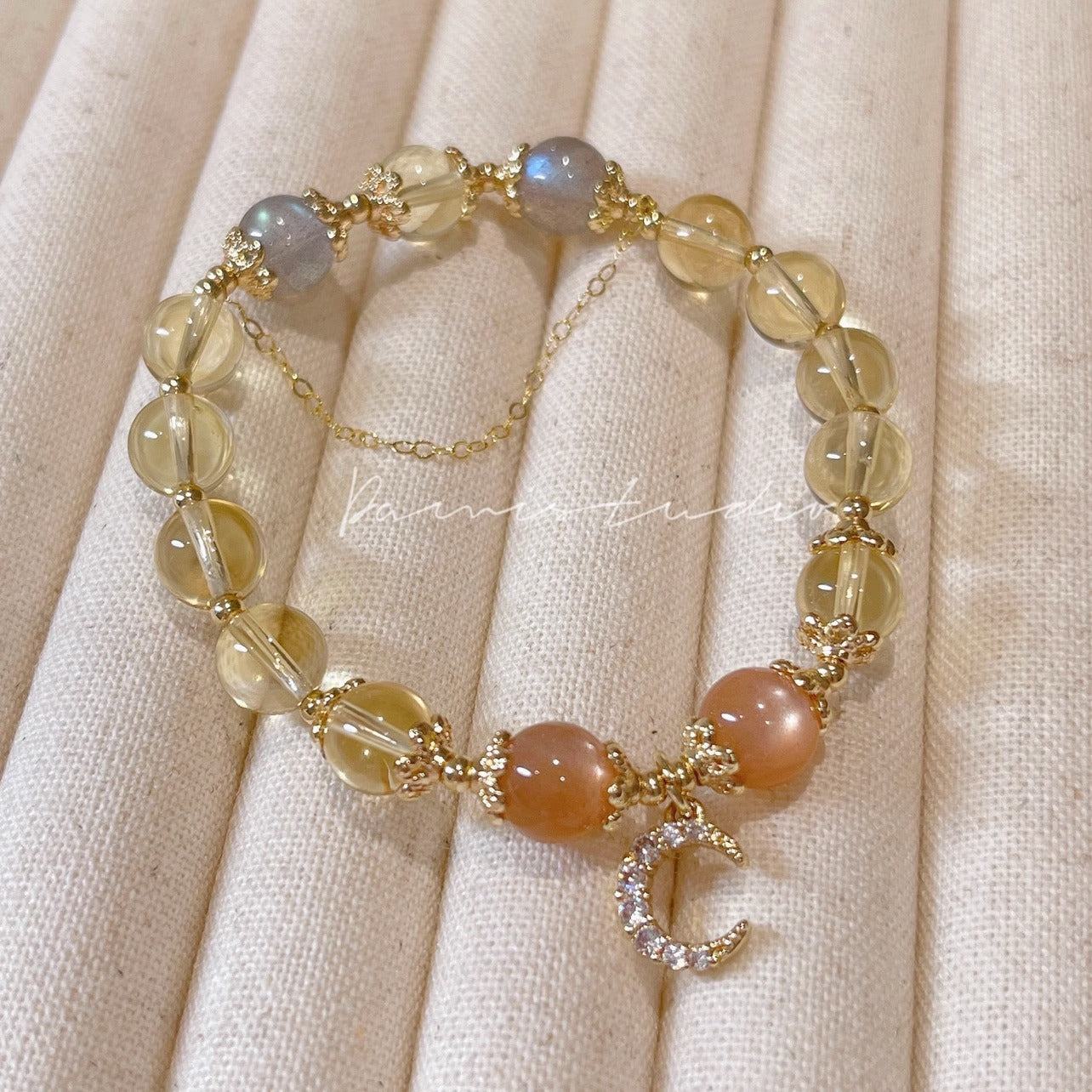 Moonstone Gold Sun Stone Gilded Fortune Bracelets