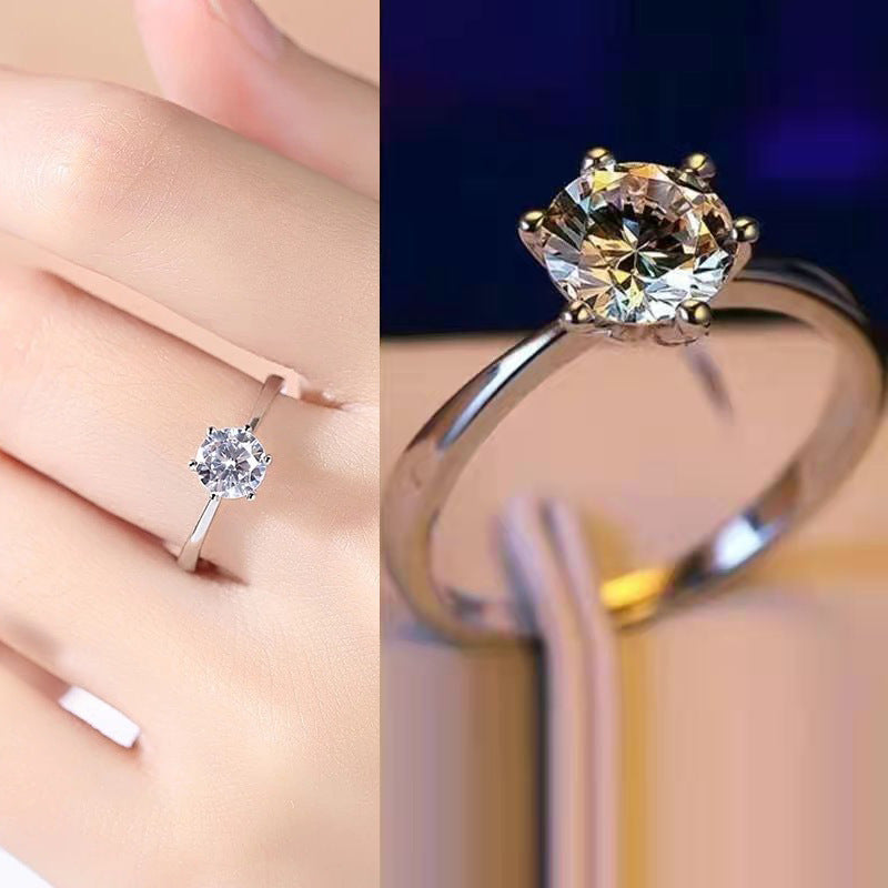 Female Open Diamond Niche Moissanite Luxury Rings