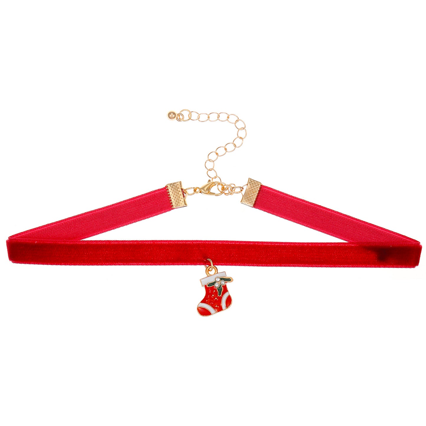 Jingling Bell Tree Neck Band Holiday Necklaces