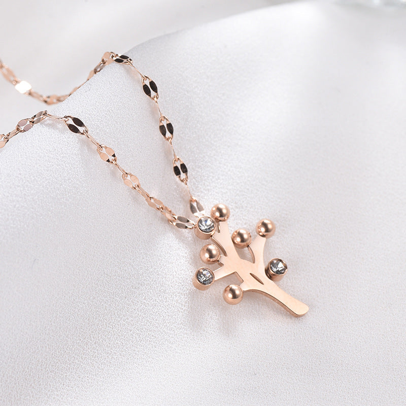 Female Light Luxury Minority Design Metal Bear Necklaces