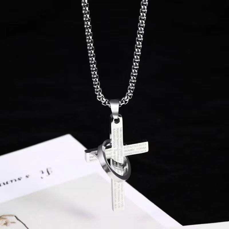 Women's & Men's Cross Stainless Steel Hip Hop Punk Necklaces