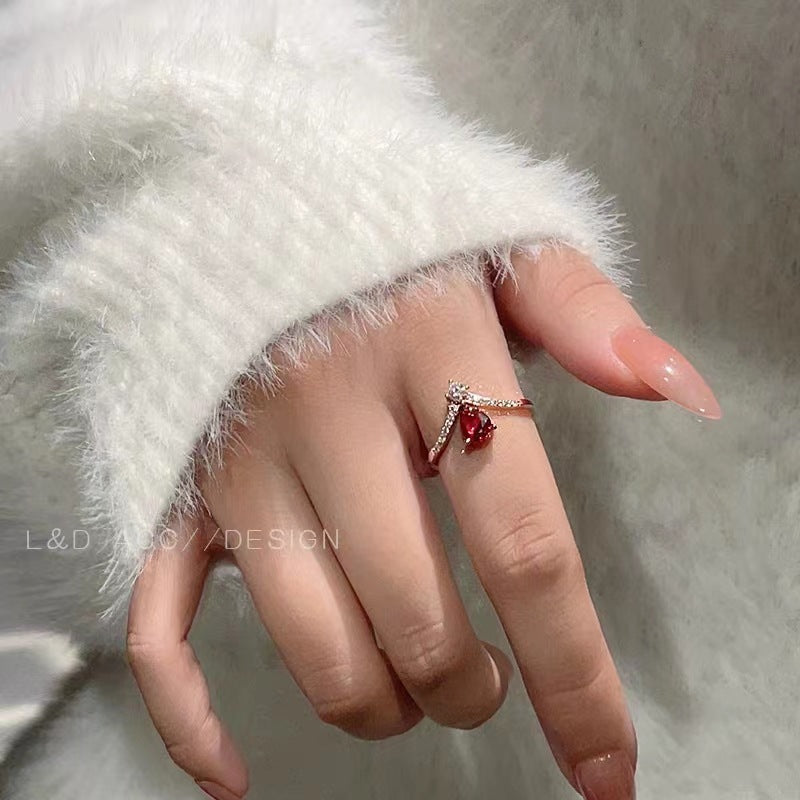 Court Fashion Exquisite High-grade Ruby Female Rings