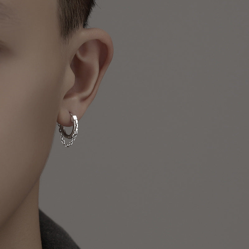 Men's Unique Single Ear Clip Design Sense Earrings