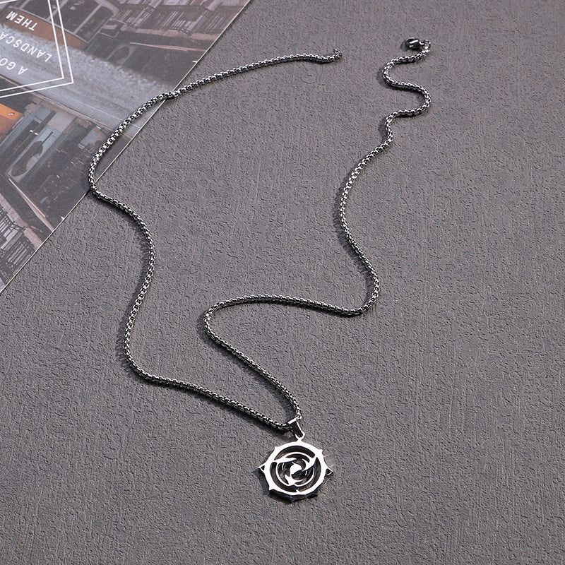 Colliers bidimensionnels avec pendentif en acier inoxydable Thunder Element