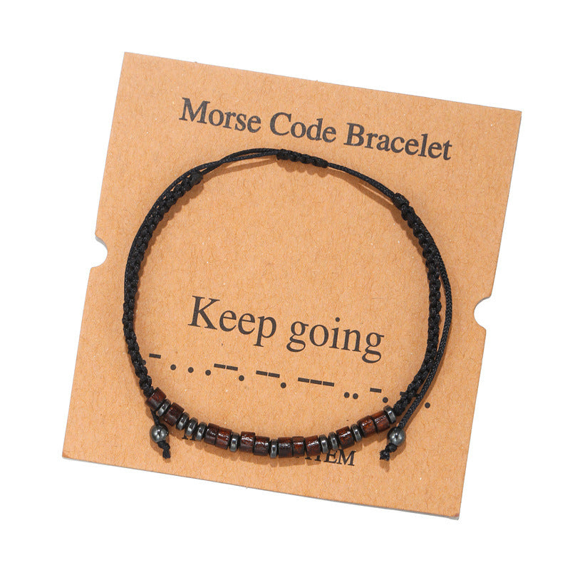 Woven Moss Password Letter Number Couple Bracelets