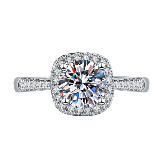 Fashion Square Diamond Elegant Classic Moissanite Rings