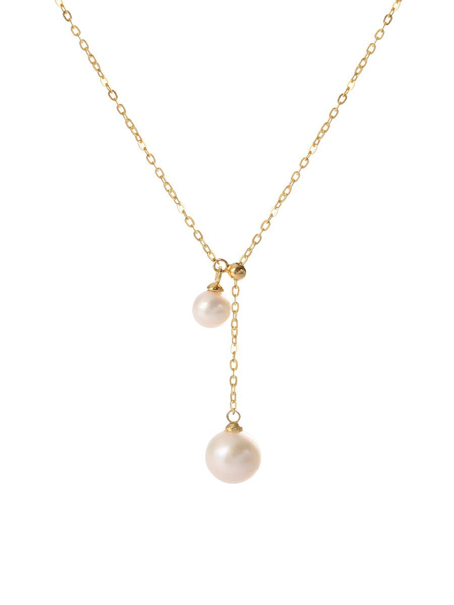 Luxury Fashion Design Pearl Clavicle Strong Light Necklaces