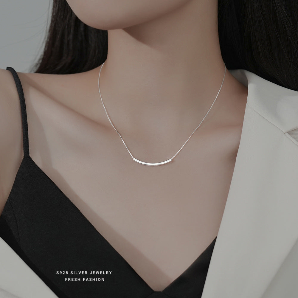 Women's Simple Fashion Square Tube Chain Cold Necklaces