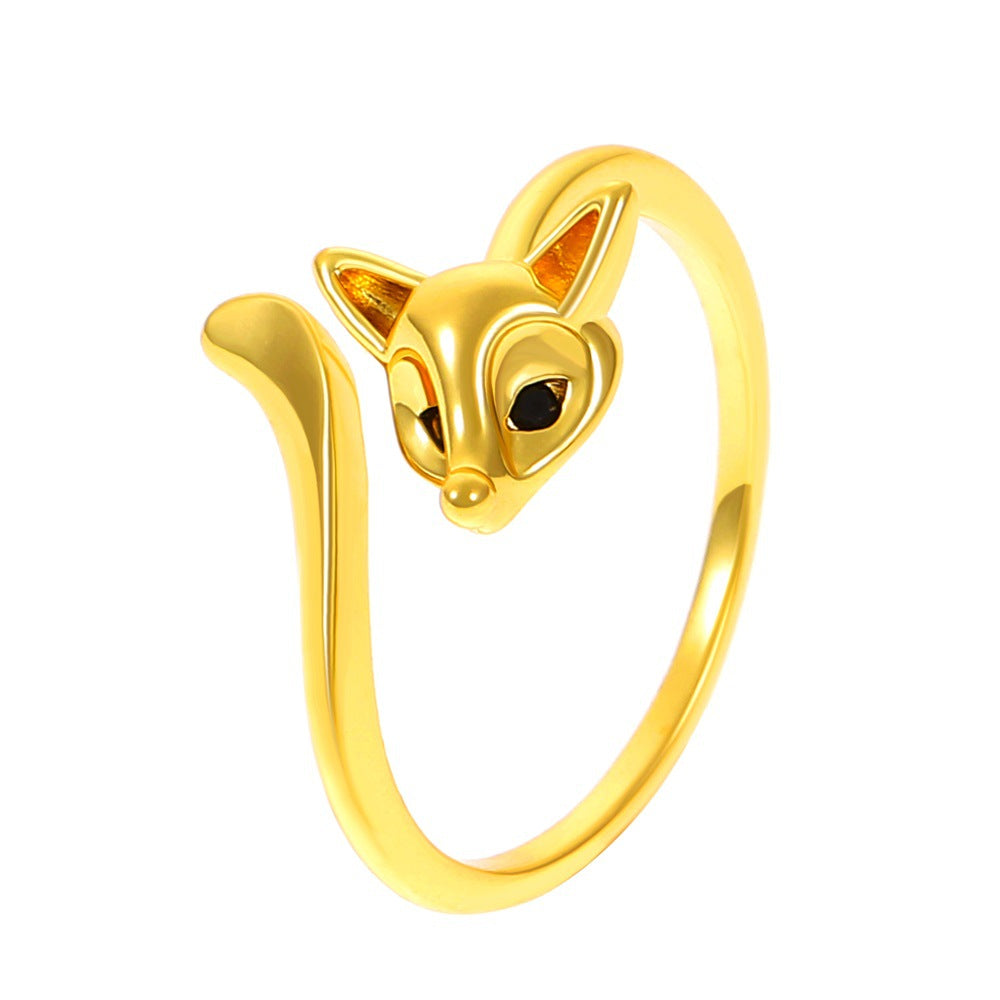 Fox Opening Adjustable Creative Attracting Male Rings