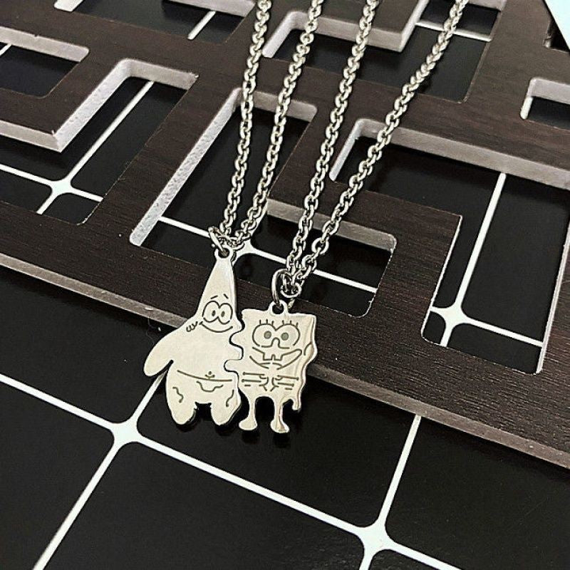 Women's & Men's & Star Sweater Chain Pendant Titanium Necklaces