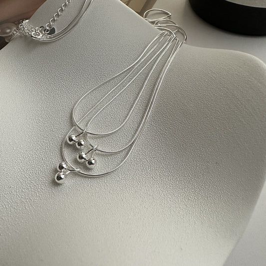 Korean Style Live Cherry Niche Clavicle Necklaces