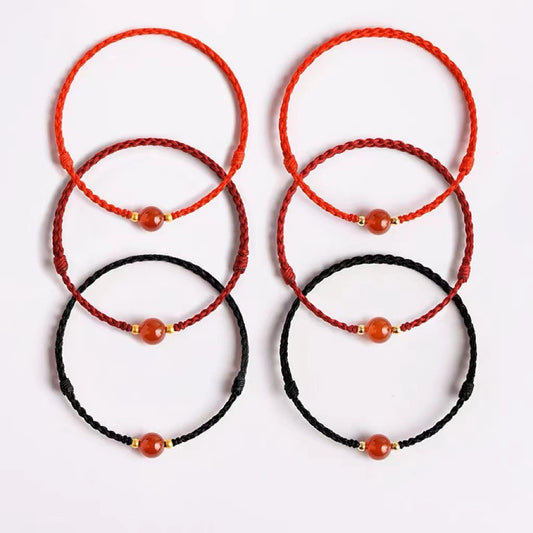 Agate Lovesickness Bean Hand-woven Zodiac Anniversary Bracelets