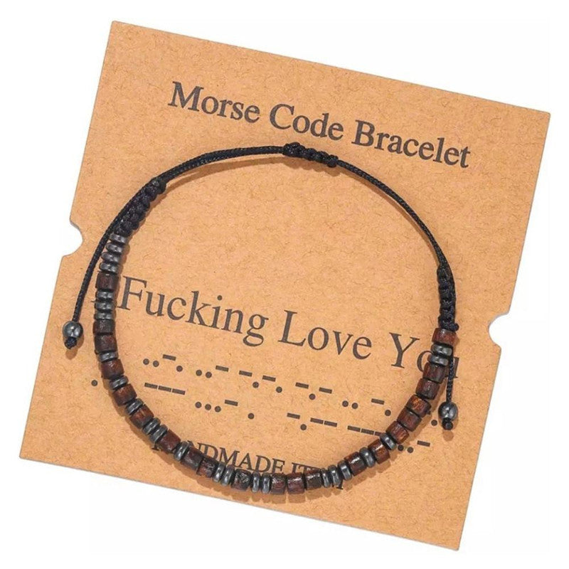 Woven Moss Password Letter Number Couple Bracelets