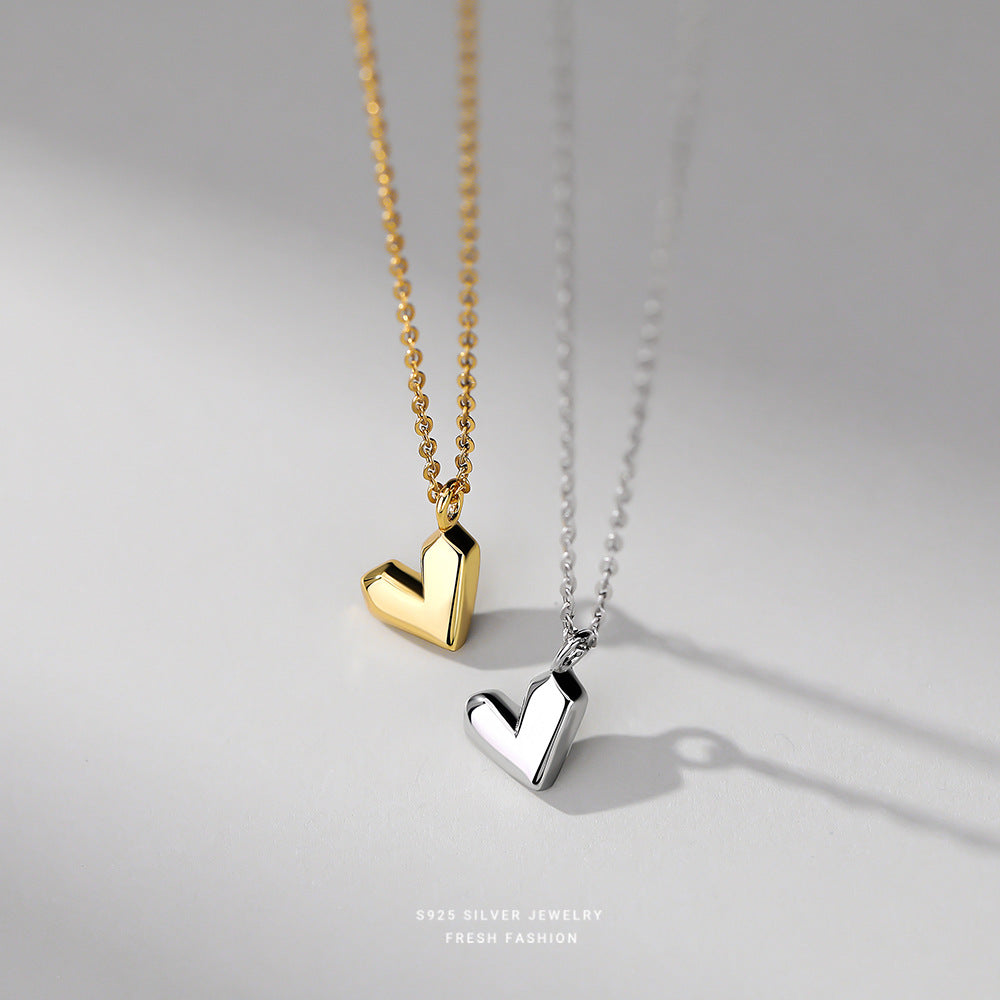 Pendentif coeur pour femmes, Design minimaliste, colliers légers de luxe, intérêt spécial