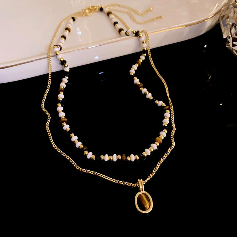 Women's Pearl Flower Beaded Fashion Design Creative Clavicle Necklaces