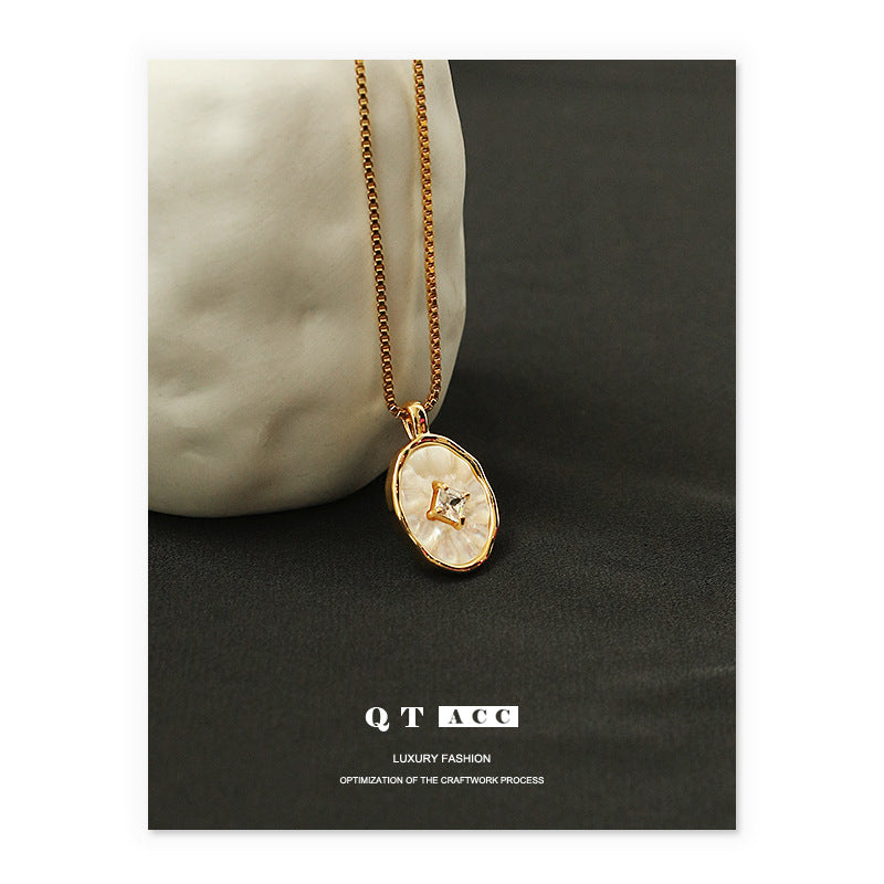 Brass Real Mother Korean Design Sense Necklaces