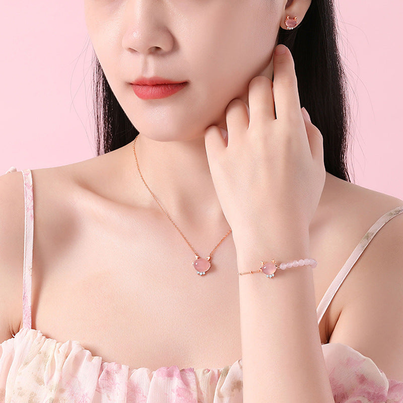 Women's Sterling Sier National Fashion Chinese Style Necklaces