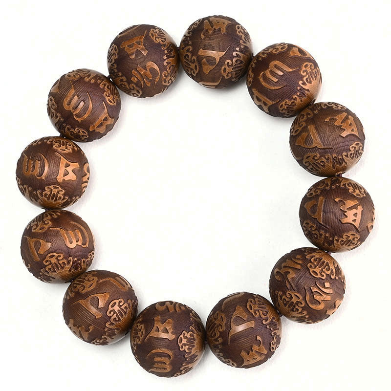Abelia – bracelets de bouddha à six rayures, matériaux anciens, barbe de dragon, vigne