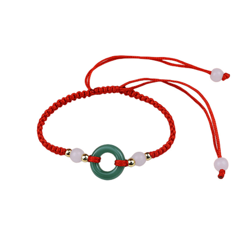 Women's & Men's Rope Hand-woven Jade Gift Life Gifts Bracelets