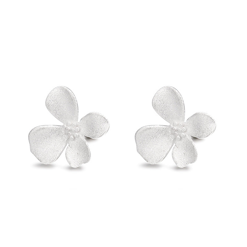 Simple And Irregular Small Flower Light Earrings