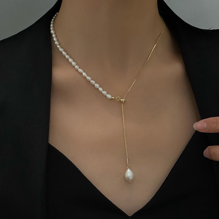 Style Freshwater Pearl Female Personality Simple Elegant Necklaces