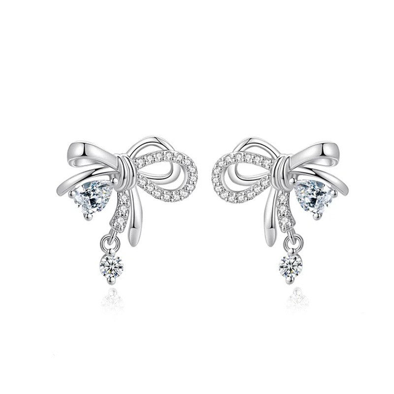 Knot Female Summer Bow Light Luxury Minority Design Earrings