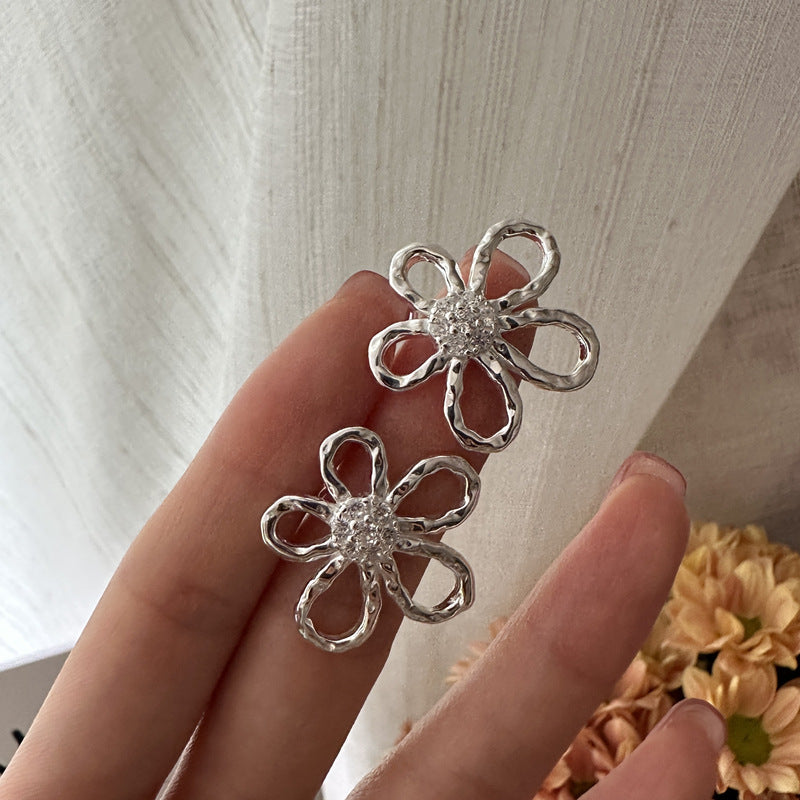 Style Large Flower Zircon Set Simple Niche Necklaces