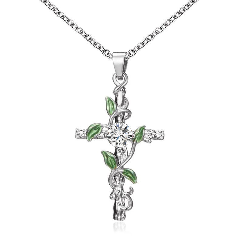 Diamond Cross Female Creative Design Geometric Necklaces