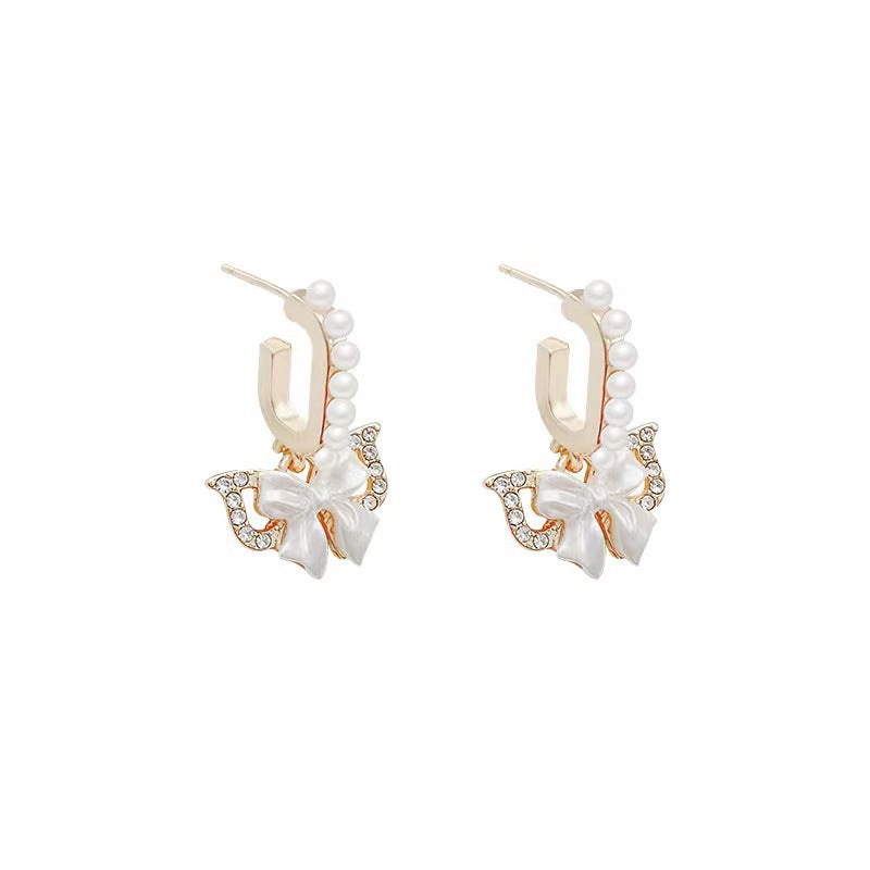 Women's Vintage Bow Pearl For Affordable Luxury Earrings