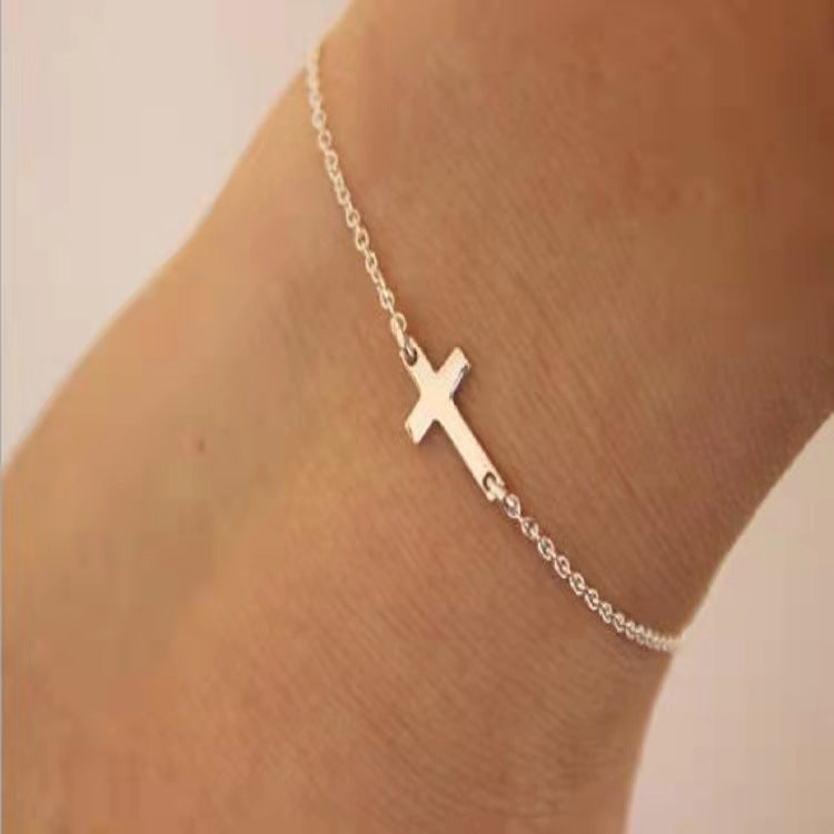 Beautiful Fashion Simple Exquisite Tiny Cross Bracelets