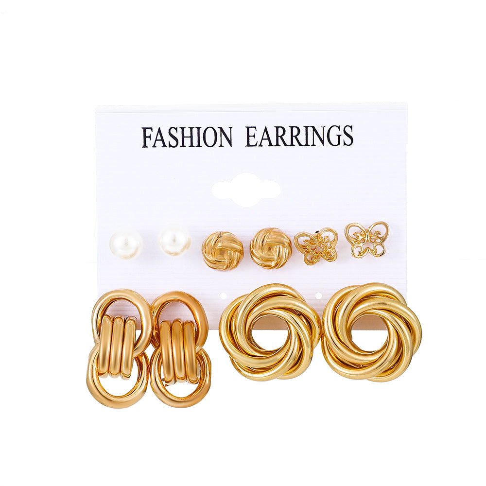 Twisted Suit Personalized And Exaggerated Circle Earrings