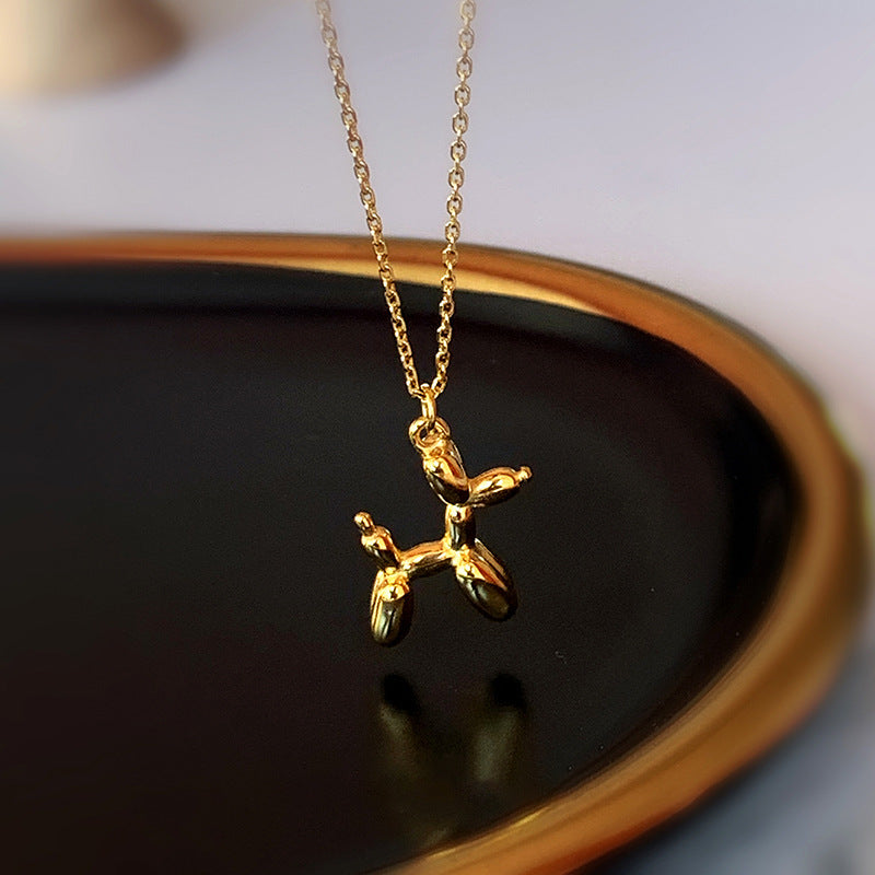 Wang Puppy Pendant Titanium Steel Female Necklaces