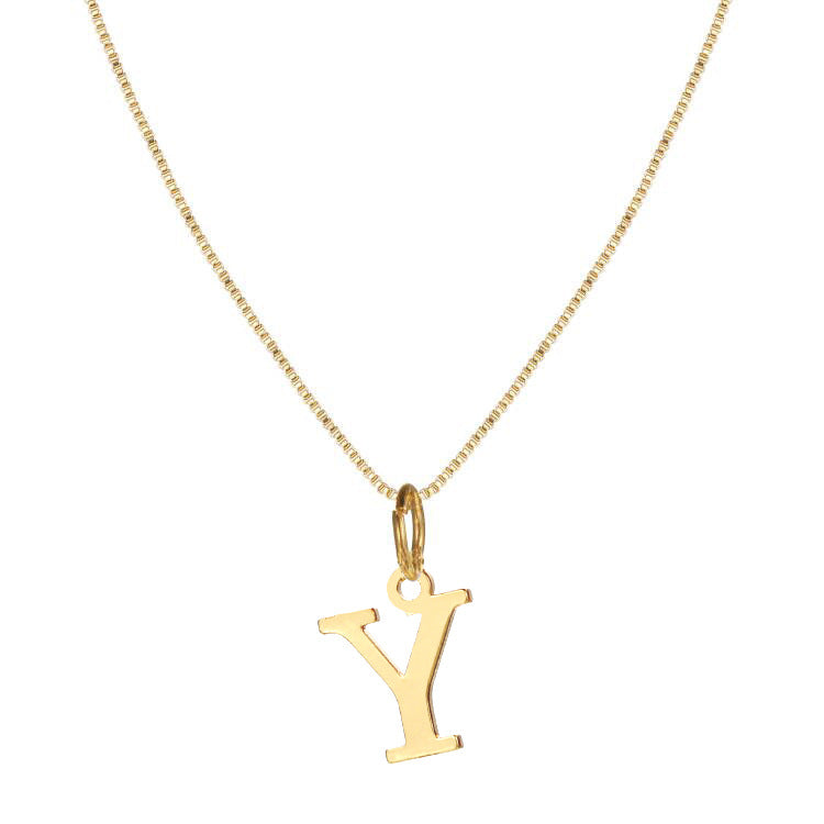 English Letter Creative Simple Box Chain Necklaces