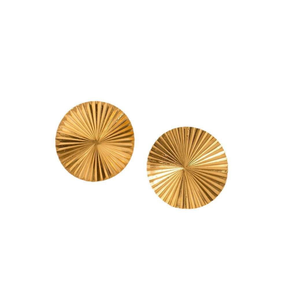 Women's Clip Fashion Unique Gold-plated Stainless Steel Earrings