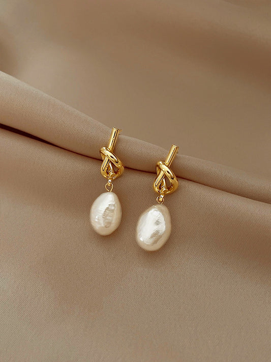 Boucles d'oreilles femme rétro baroque perle pour boucles d'oreilles légères tendance