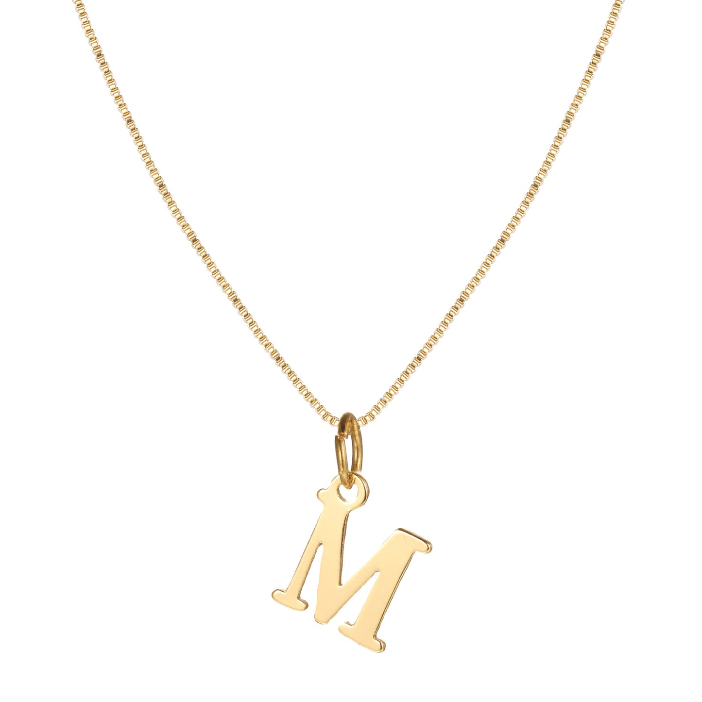 English Letter Creative Simple Box Chain Necklaces