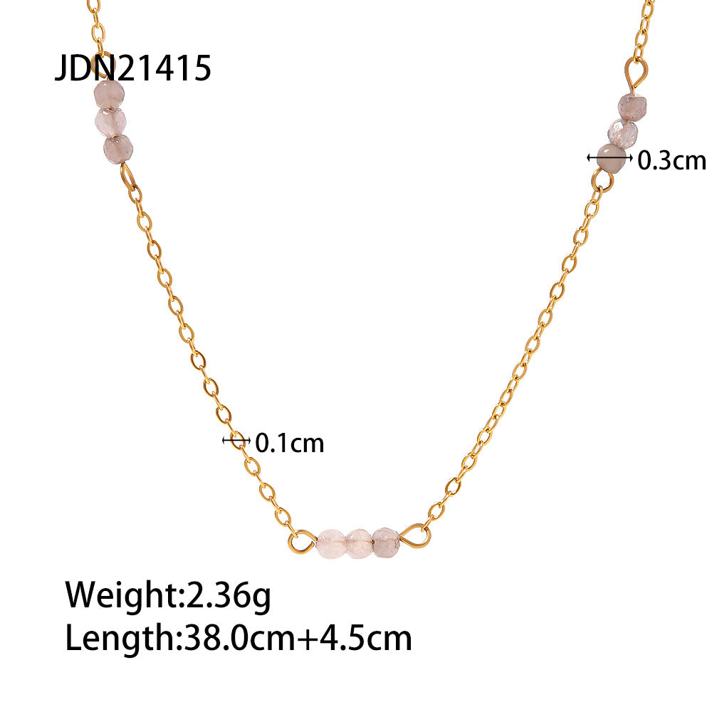 Women's Gold-plated Stainless Steel Pearl Trendy Fashion Necklaces