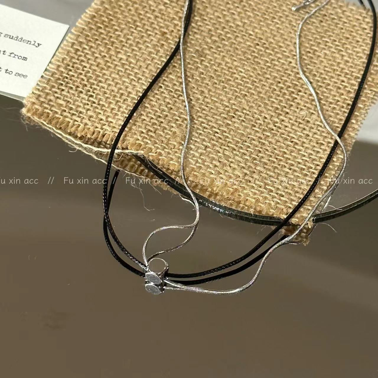 Women's Light Luxury Minority Design Small Square Necklaces