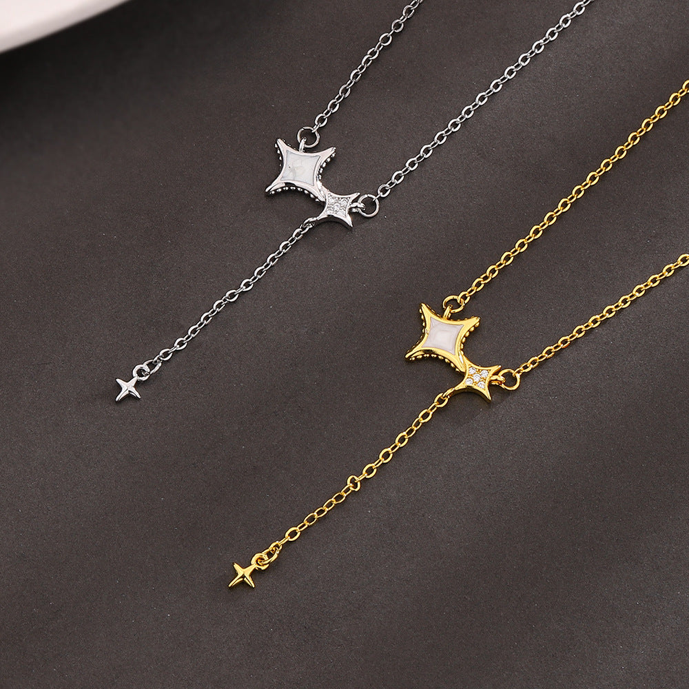 Personalized Imitation Shell Four Stars Female Necklaces